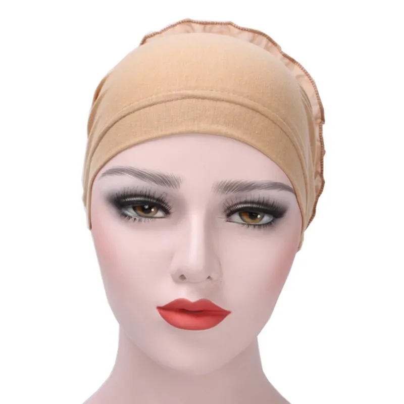 1PC Women Floral Lace Turban Hat India Cap Muslim Hats Hairnet Chemo Cap Flower Bonnet Beanie