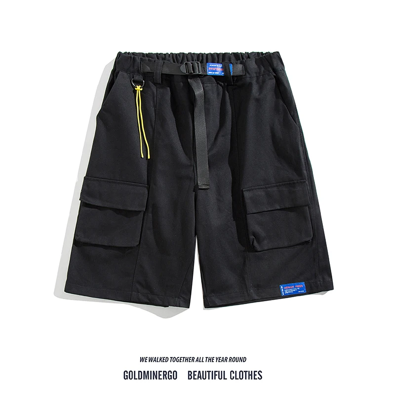 

Loose Straight Leg Cotton orts Men's Summer Casual keted Trendy Workwear Spor Mid-Length Faionable Youthful Sle