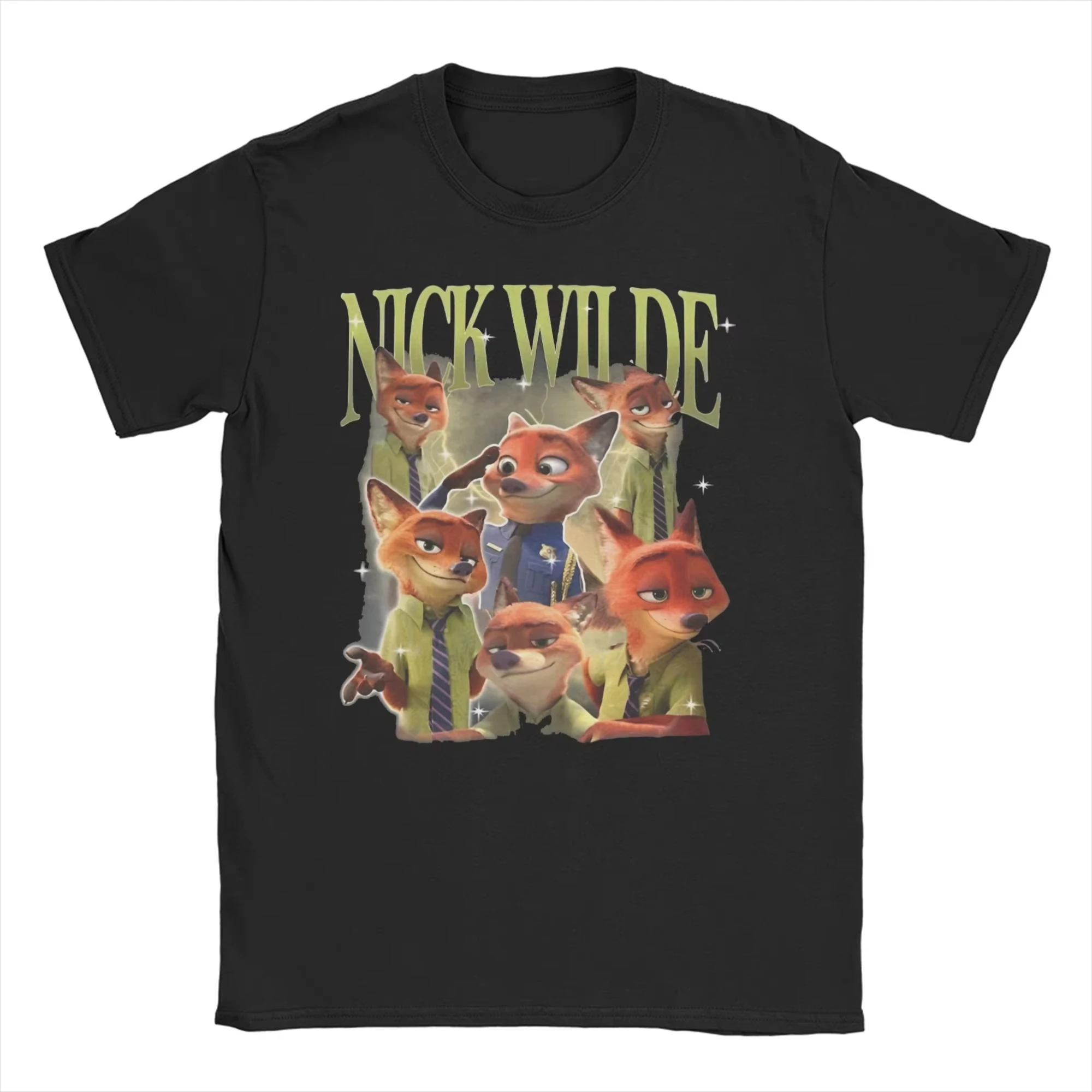 Zootopia نيك وايلد المذهل الثعلب الزي تي شيرت القطن المحملة وصول جديد فيلم 2025 تي شيرت الملابس مطابقة الأسرة وتتسابق