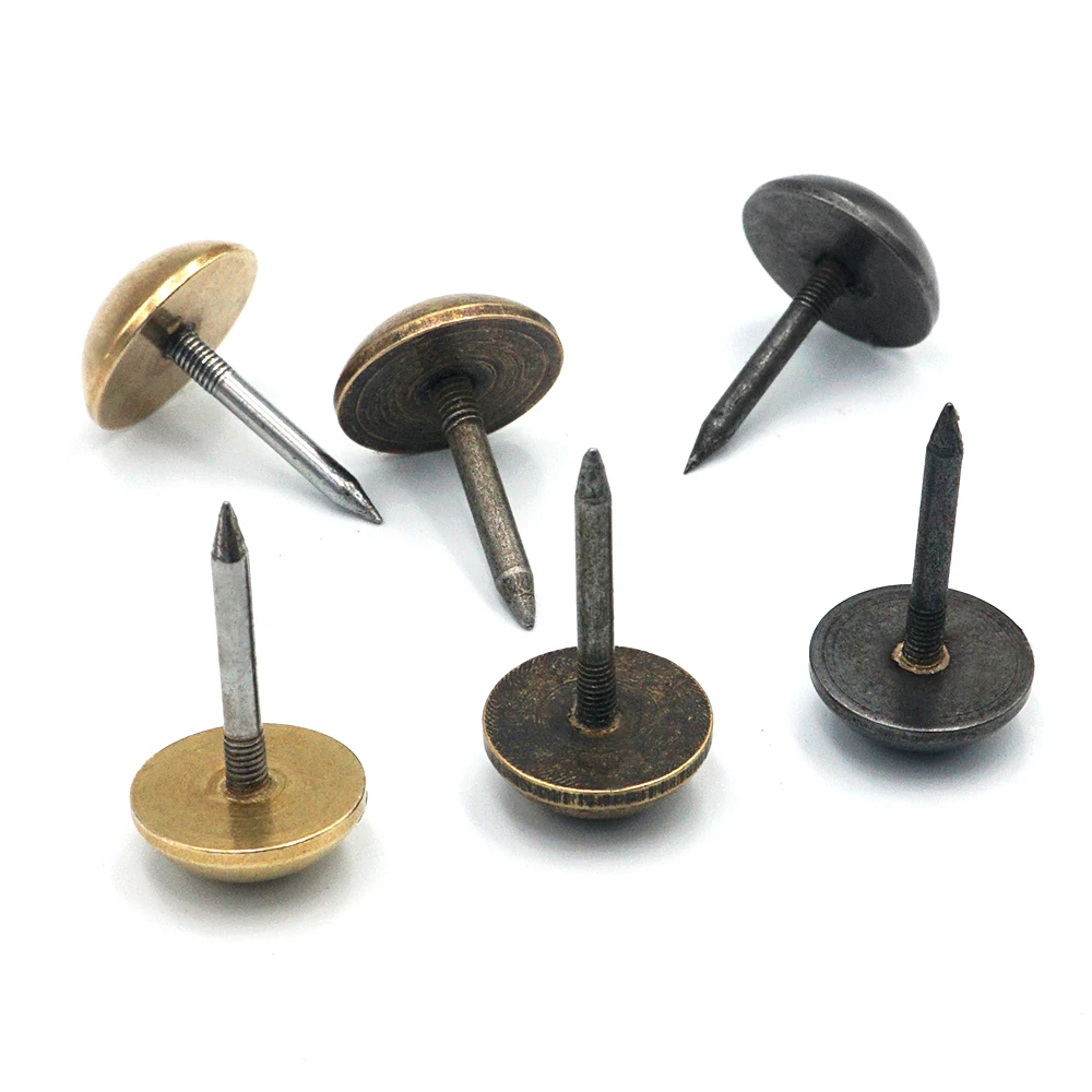 Massives Messing Polster Tack dekorative Nagel Pushpin Tür nagel glänzendes Messing/antikes Messing Schmuck Geschenk Wein kiste Sofa Stud