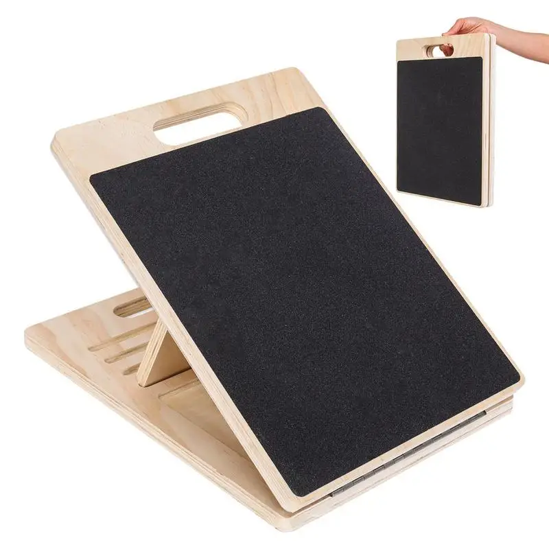 Portable Leg Muscle Stretch Board Wooden Incline Training Board Wooden Calves Hamstring Stretcher For Home Gym Indoors Garden