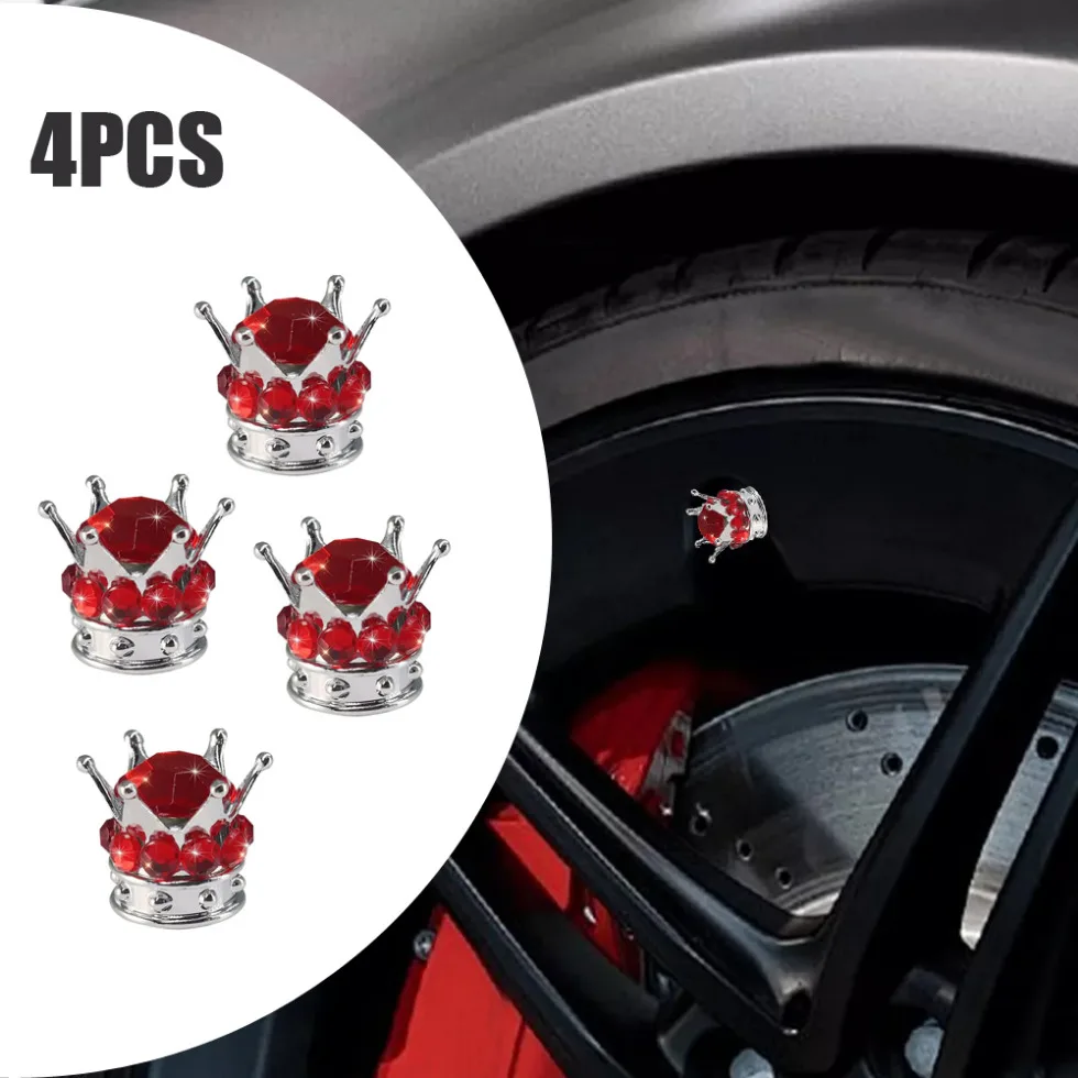 

4Pcs Auto Exterior Accessories Car Wheel Valve Caps Car Tyre Air Port Universal Cap Car Tire Valve Stem Dustproof Caps