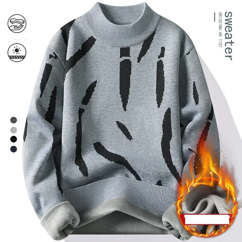 

Men New Style Pullovers Warm Knit Sweater Soft Thermal Cardigan Inspired Winter Clothing Plus Size Multi Color Options
