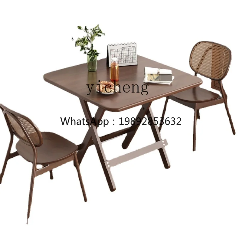 

ZZ YY Household Small Apartment Eight-Immortal Table Dining Square Balcony Tea Table Simple Dining Table
