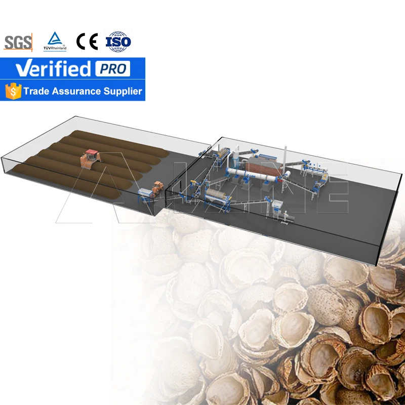 LANE Sugar Residue Rice Husk Palm Rubber And Banana Waste Organic Fertiliser Making Machine Organic Production Line