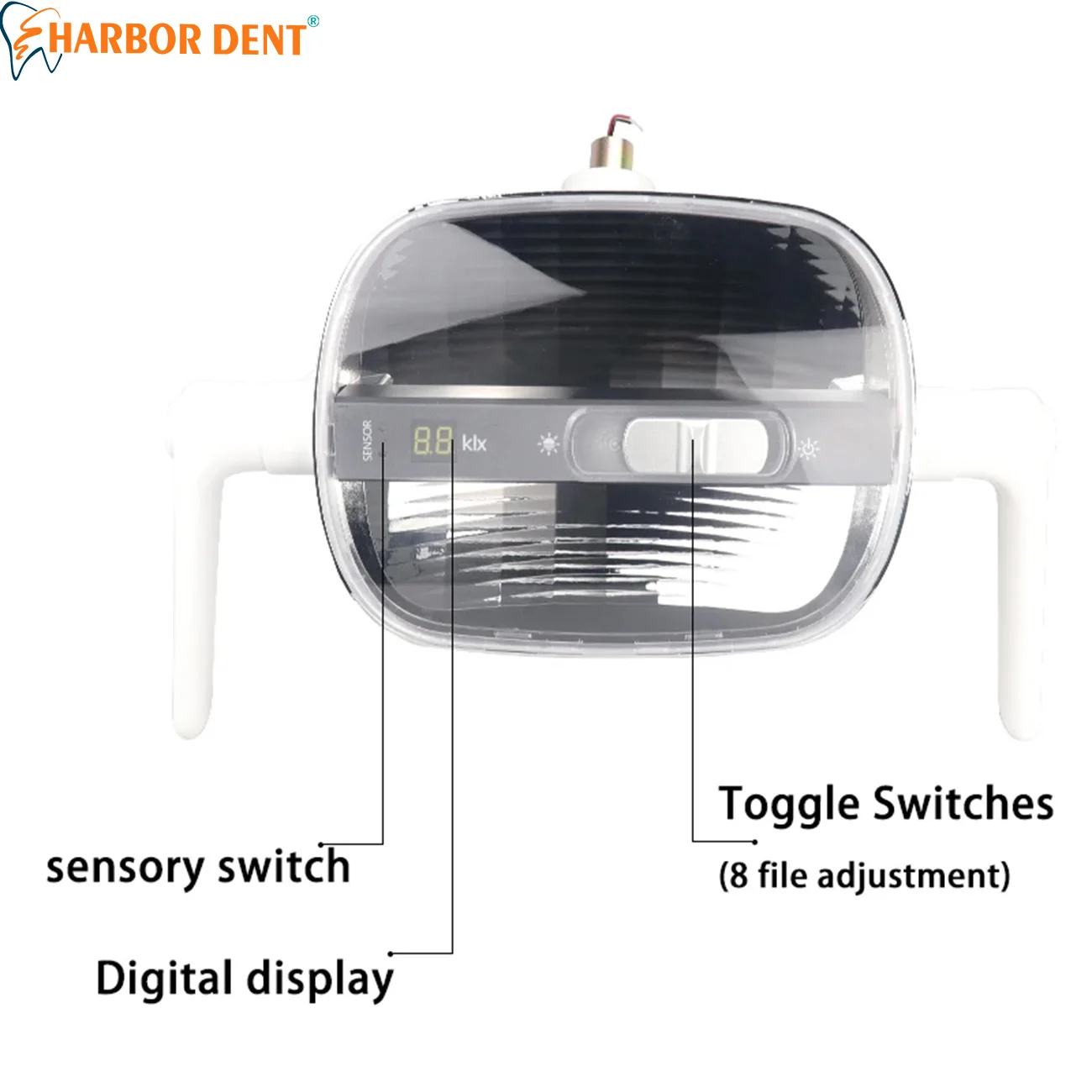Réflecteur dentaire lumière orale blanc/jaune lampe à LED pour chaise d'opération de dentiste projecteur infrarouge inductif de dentisterie