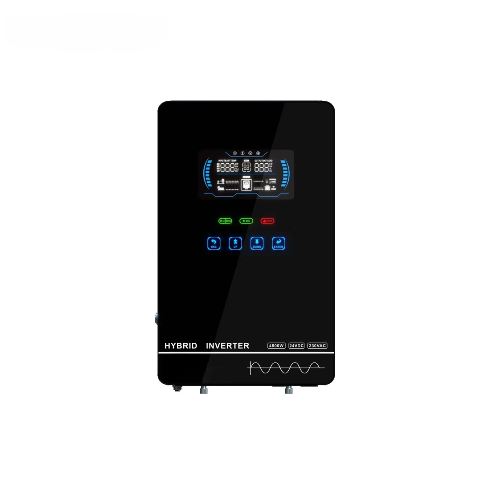 Off Grid Inverter HGX 4KW 24v 110/120v Pure Sine Wave MPPT Solar Charge Touch Screen LCD Hybrid Inverter