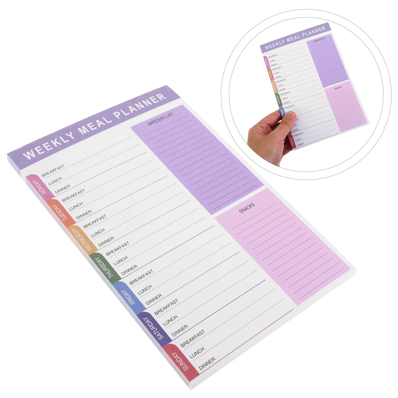 

Meal Planner Notepad 60 Undated Sheets Grocery List Pad Tear Off for Weekly Daily Meal Planning Refrigerator Checklist Organizer
