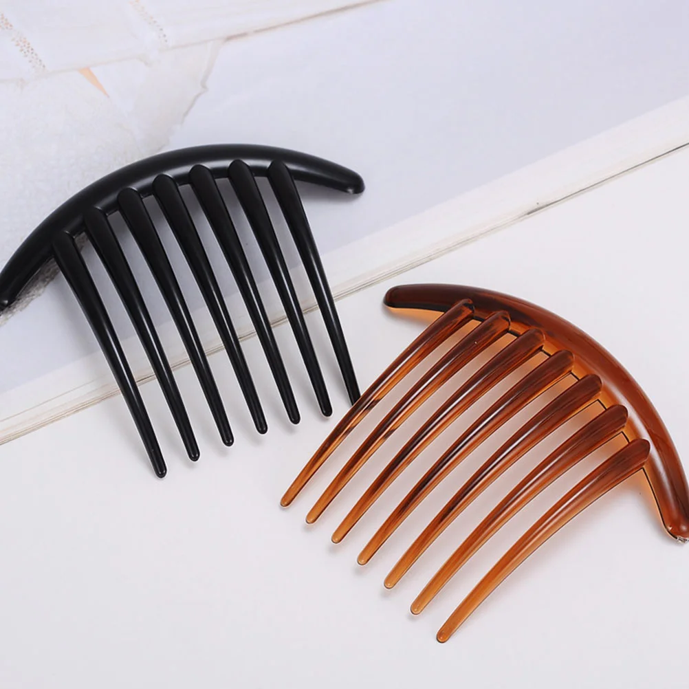 6 Pcs French Hairpin Plastic Comb Veils Brides French Comb Girls Hair Pins Side Comb Clips Wedding Ornaments Seven-tooth Comb