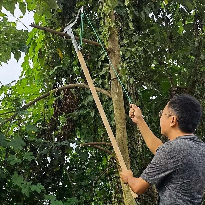مقصات تشذيب حديثة قابلة للتمديد مع شفرات فولاذية من سبائك الحادة لحصاد الفاكهة في الحديقة الخارجية وقطع الارتفاعات العالية #2