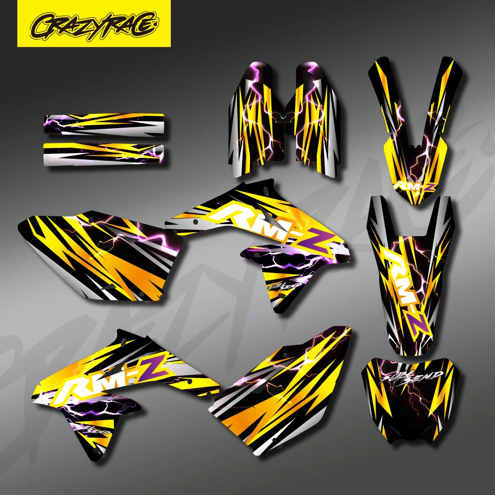 CRAZYRACE دراجة نارية هدية ملصق الرسومات خلفية مائي لسوزوكي RMZ450 RMZ 450 2008 - 2012 2013 2014 2015 2016 2017 #2