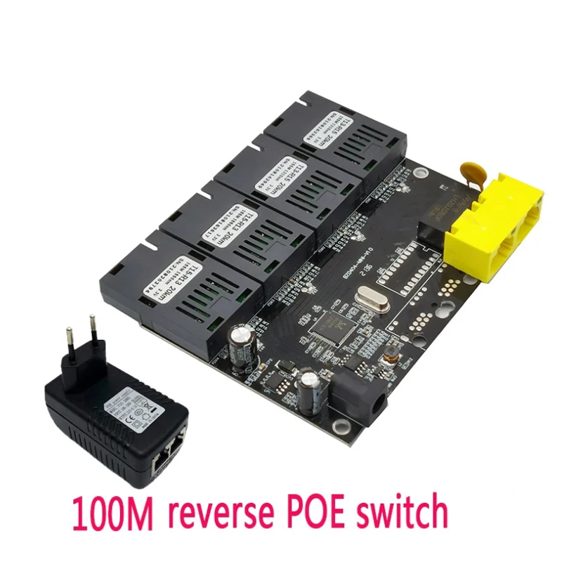 POE Power Supply RPOE Switch, Output 12V, For EPON and GPON, 2 Port, Fast Ethernet, 10 M, 100m DIY