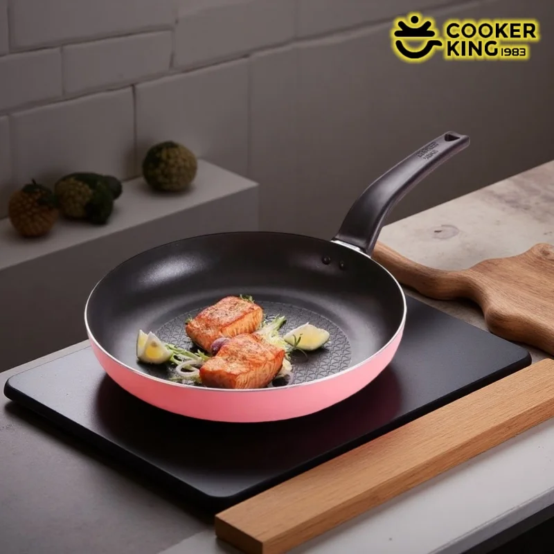 

COOKER KING 26/28cm Frying Pan Breakfast Egg pan Saucepan Low-smoke Wok with Anti-scald Handle Nonstick Skillet Kitchen Cookware