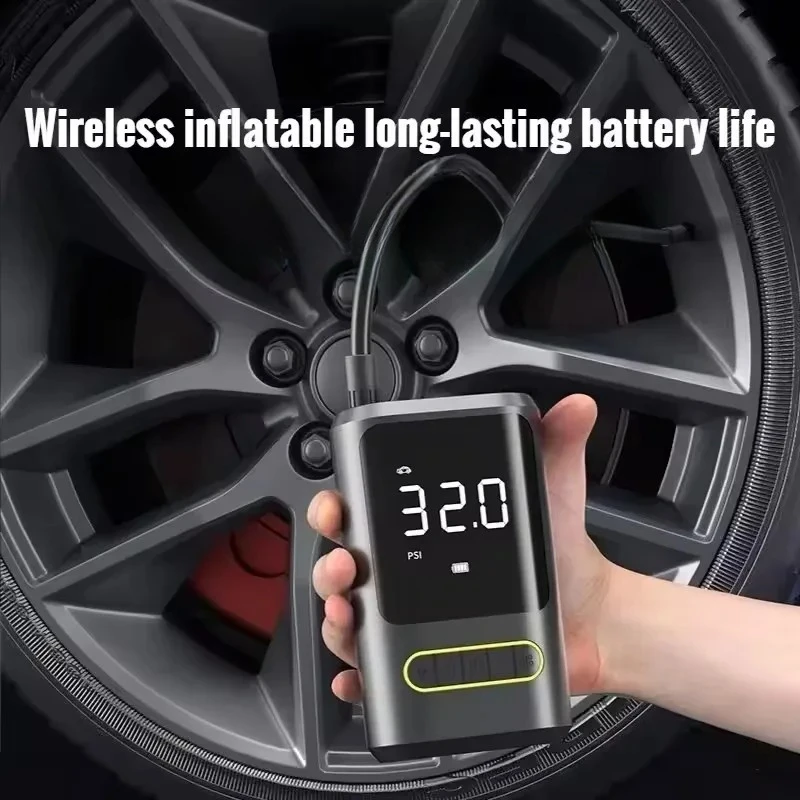 Wireless Car Tire Inflator Smart Digital Display Portable Electric Air Pump for Car Motorcycle Bicycle Tyre Inflation