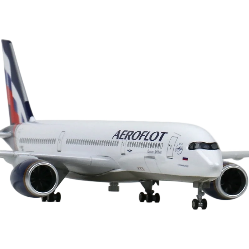 Airbus A350 Aeroflot 1/200 Scale Resin 31cm, Airplane Model, Toy for Kids, Collectible, Miniature Items, for Adults, Gift