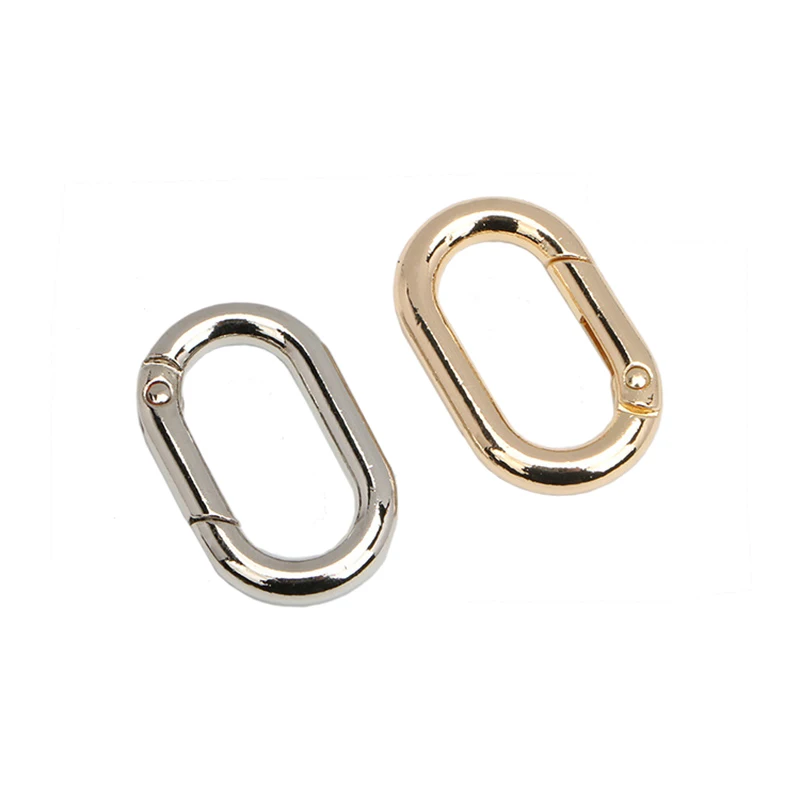 10 Pcs Zinc Alloy Athletic Track Shape Swivel Bag Buckles Trigger Spring Keyring Buckle Clasps Hooks Keychain Ring Buckles Clips