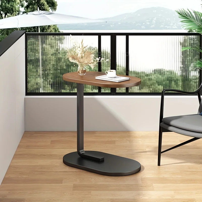 طاولة قهوة حديثة فاخرة وخفيفة الوزن - طاولة جانبية محمولة على شكل حرف C لأريكة غرفة المعيشة