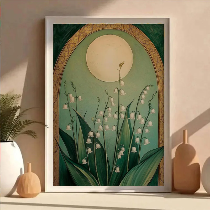 AB Diamond DIY Diamond Painting Set, featuring a lily of the valley pattern, is an ideal choice for adults and beginners.