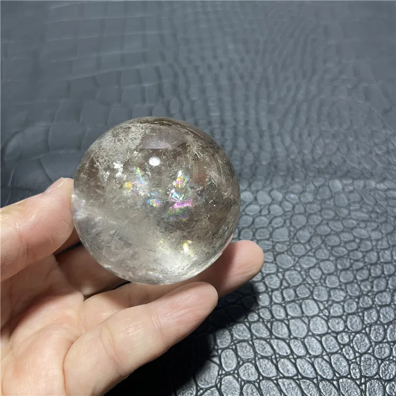 

5.5cm RAINBOW NATURAL SMOKY QUARTZ CRYSTAL SPHERE BALL HEALING GEMSTONE