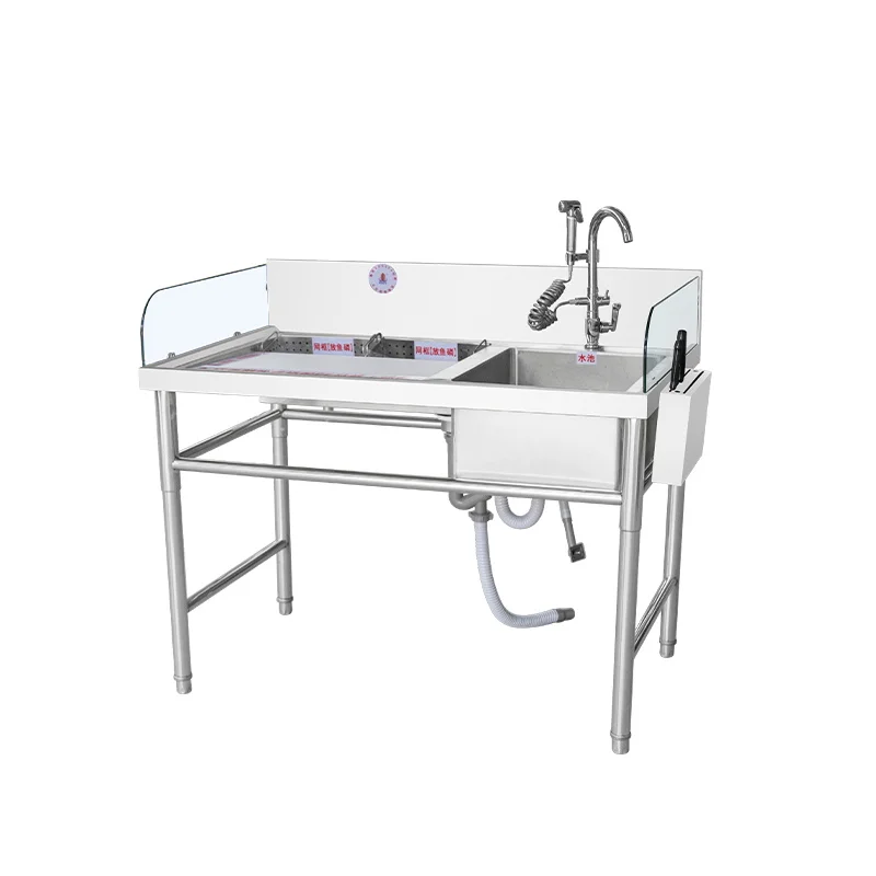 

chopping block single-slot bone cutting and killing Slaughtering Fish cooking washing table