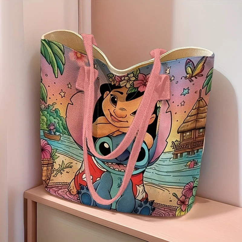 

Anime cartoon pattern shoulder bag Disney Stitch shoulder bag Stitch bag Cross border style women's handbag