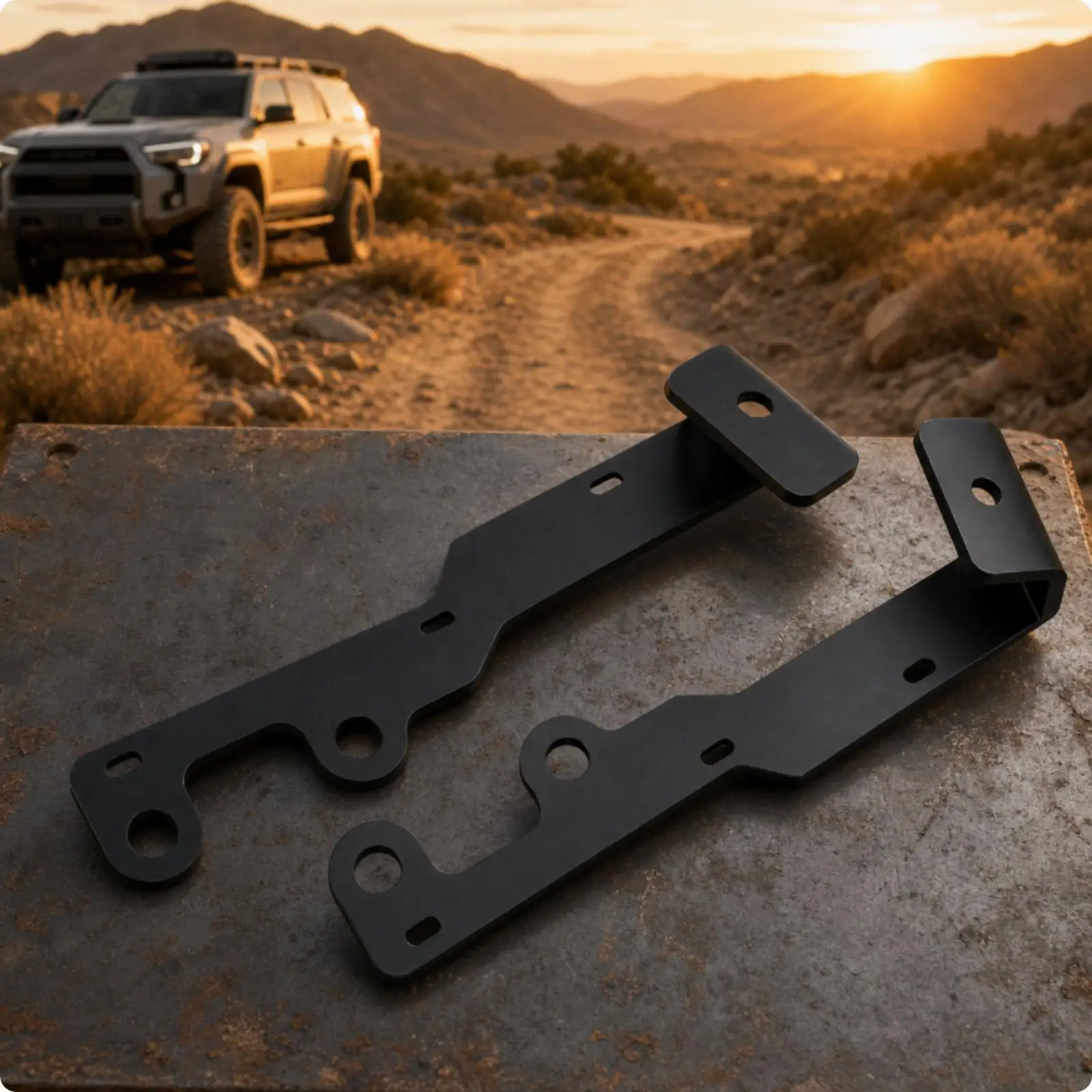 Steel Hood Light Bracket for Pickup Truck 2024 2026 Compact and for 4runner 2025 Ditch Light Mounting Kit