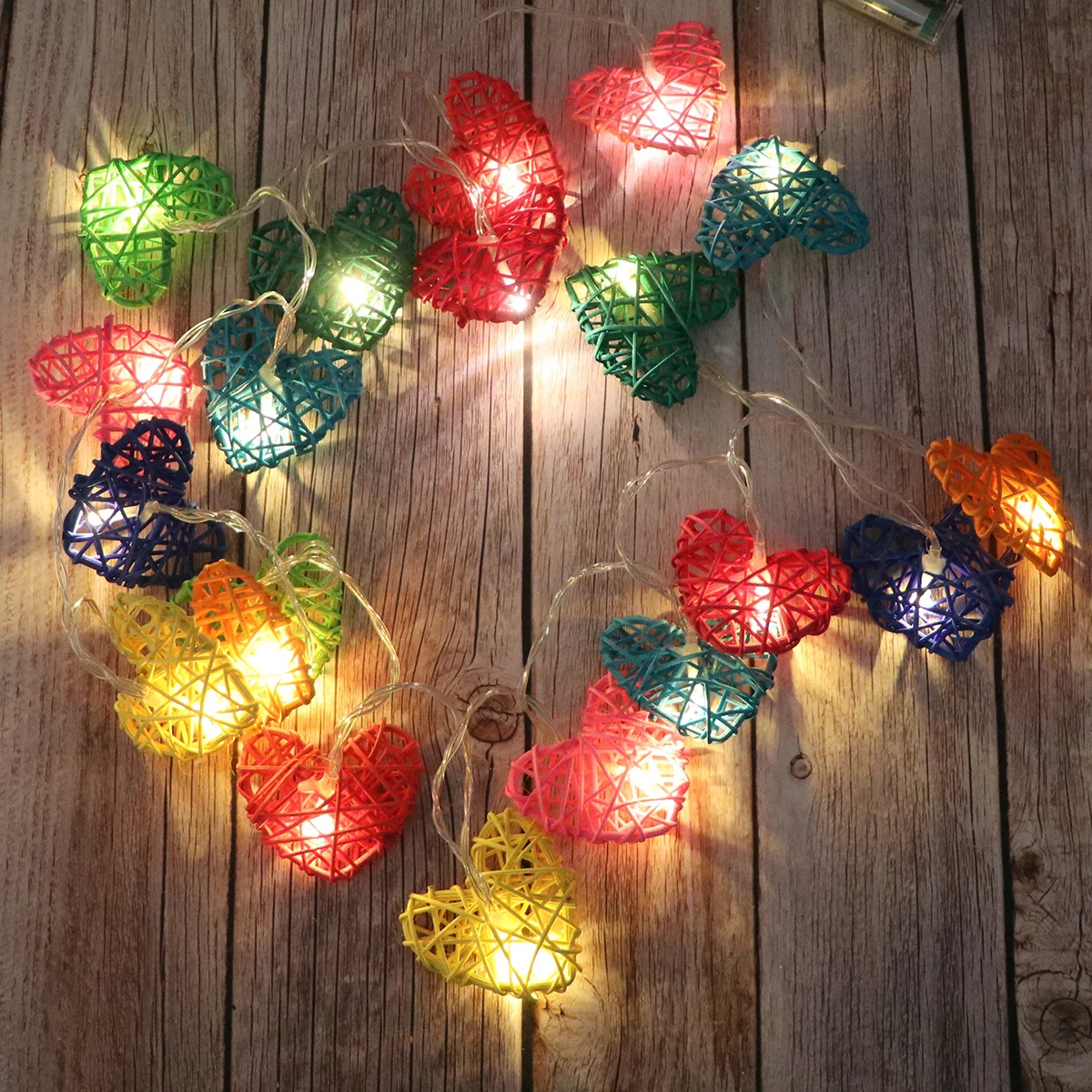 Guirnalda de luces Led en forma de corazón de 2,5 M para fiesta, boda, cumpleaños, decoración, escenario, fondo, fotografía, decoración del hogar y Hotel