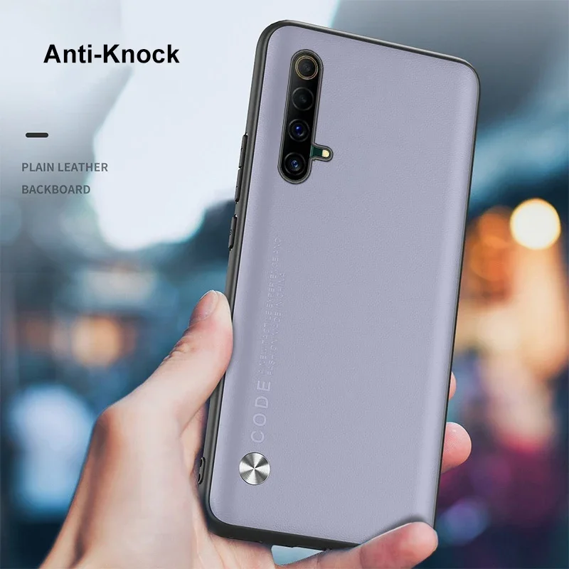 Luxury PU Leather Case For Realme X3 SuperZoom Matte Cover Silicone Shockproof Protection Phone Case For Realme X50 Pro 5G Coque