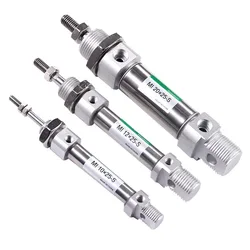 MI Stainless Steel Mini Cylinder 10/12/16/20/25mm Bore 5/10/15/20-150mm Stroke With Magnetic Ring Pneumatic Cylinders