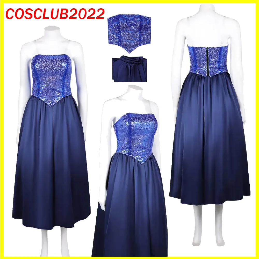 

Melissa Cosplay Mckendrick Clothing Summer Blue Tube Top Skirt Fear 2025 Movie Street Roleplay Costume Set Halloween Party Suit