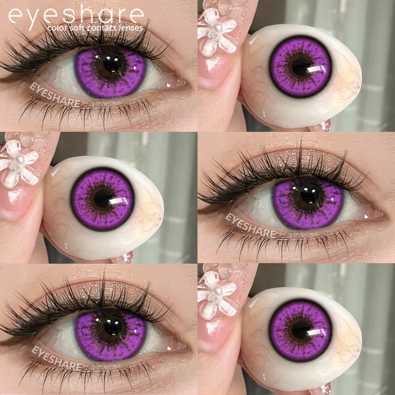 EYESHARE 1 Paar Rote Cosplay-Farbige Kontaktlinsen für Augen Verrücktes Halloween-Make-up Farbige Augenlinsen Anime-Zubehör – Detail 24