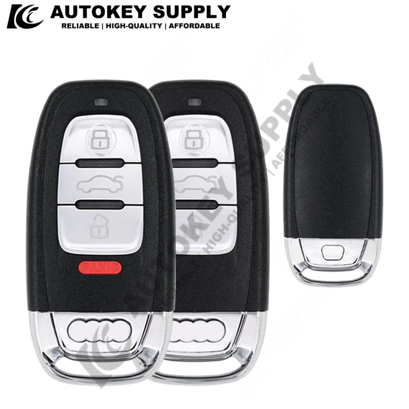 3/4 Buttons Car Remote Smart Key Shell ForAudi A4L A3 A4 A5 A6 A8 Quattro Q5 Q7 2007-2016 Replacement Uncut Key Blade AKADS125