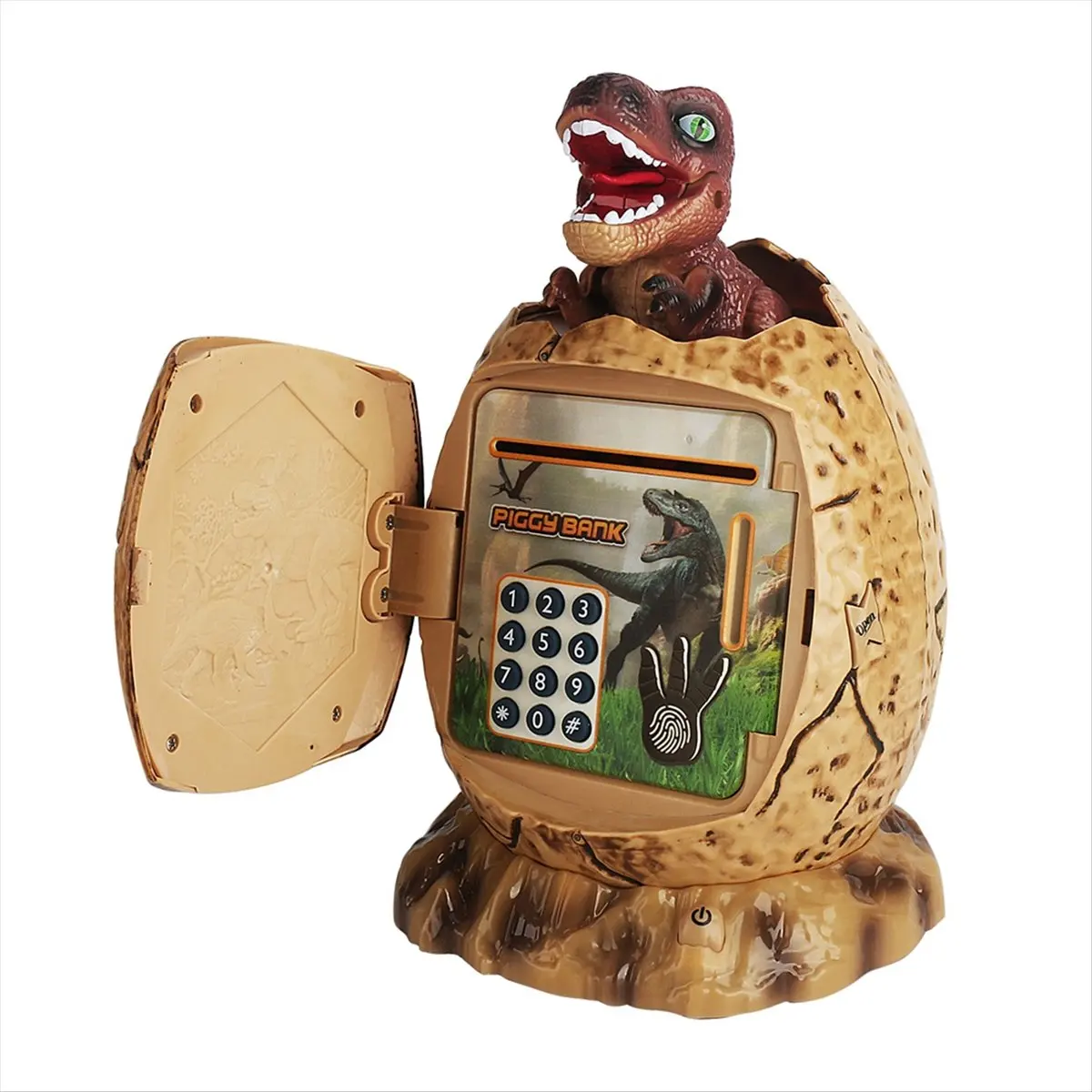 ABYA Dinosaur Piggy Bank Plastic Shatterproof Money Coin Bank Cute Kids Piggy Bank Great Gifts for Birthday Christmas,B
