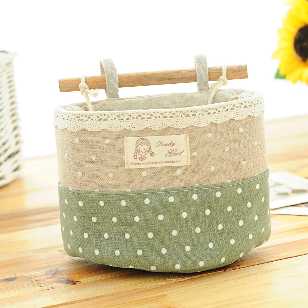 

4Pcs Hanging Storage Bag Organizer Premium Cotton Linen Wall Storage Bag Large Capacity Pocket Space Saving Home Organizer