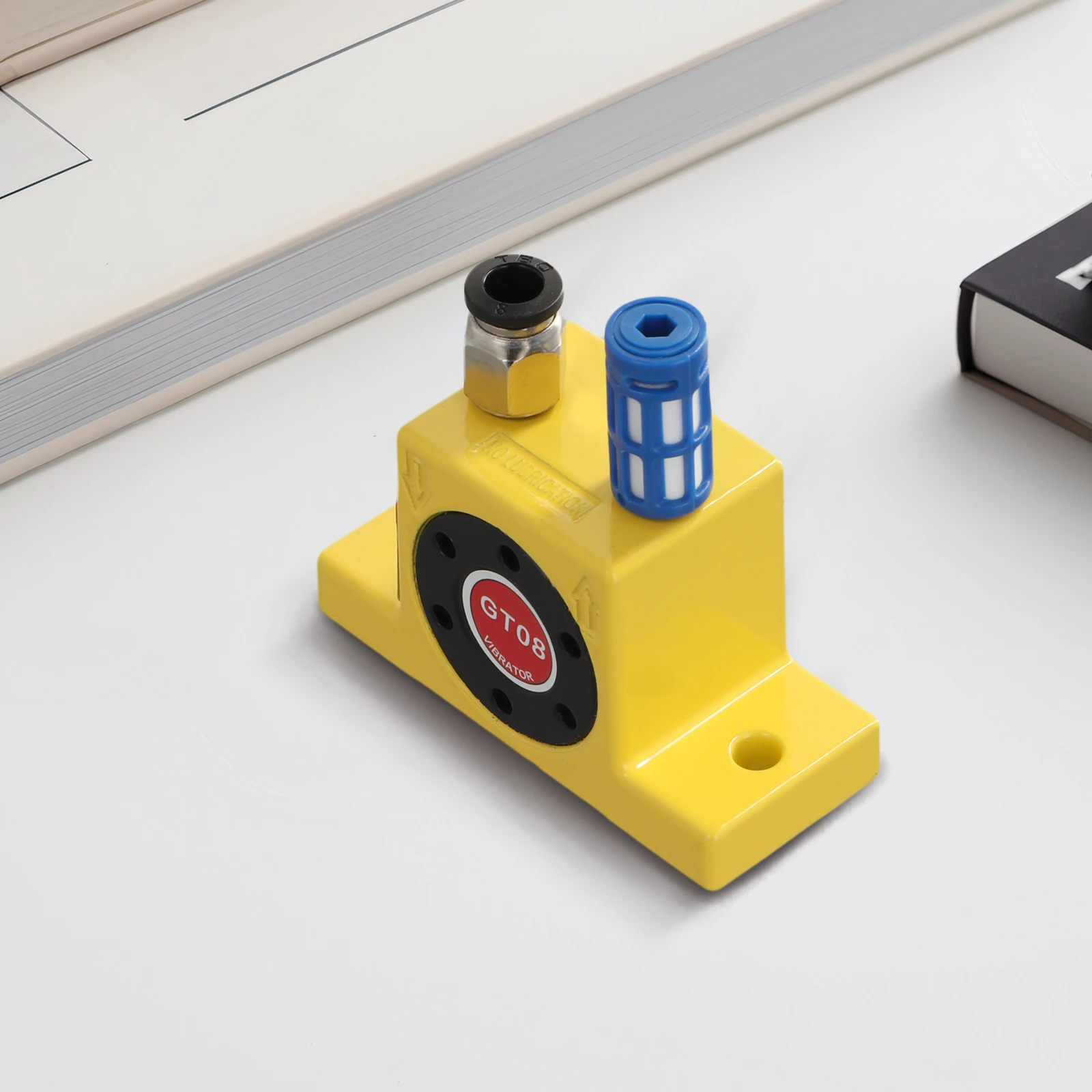 อลูมิเนียมอัลลอยด์แบบปรับได้ Turbine เครื่องสั่นนิวเมติกอลูมิเนียมปลอมเกียร์รุ่น Muffler หมายเหตุจาระบีพิเศษ