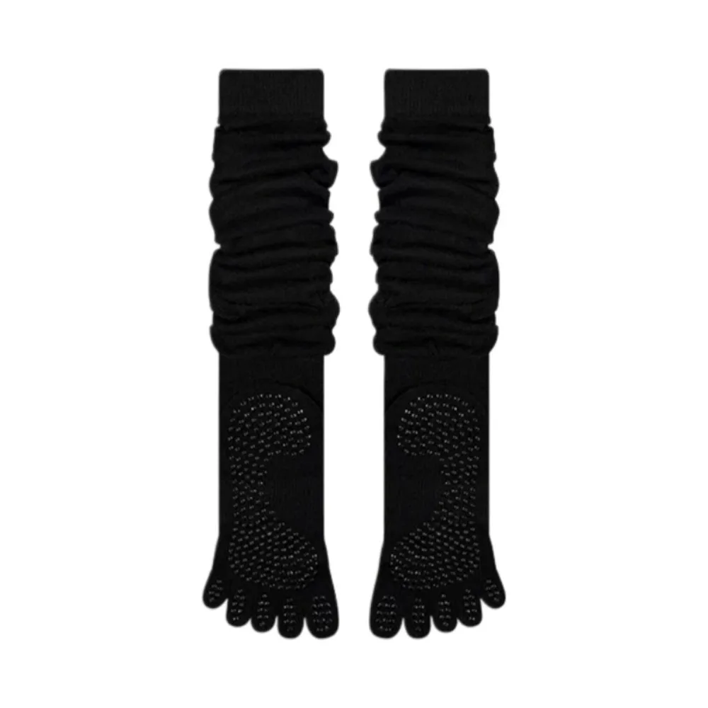 

Fashion Cotton Five Finger Yoga Socks Split Toe Non-Slip Over Knee Socks Breathable Loose Socks Ladies