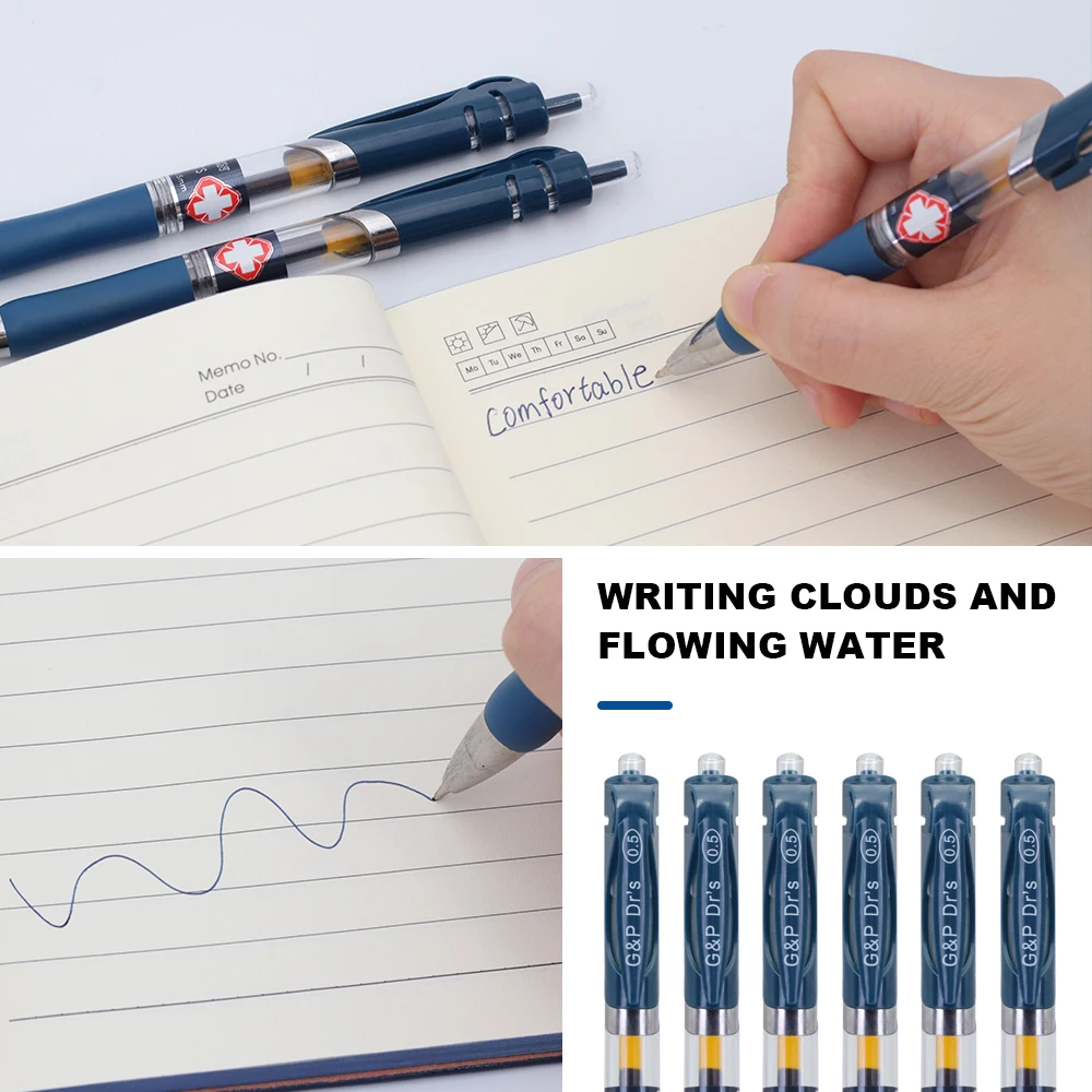 0.5mm Doctor's Ballpoint Pen Dark Blue Refill Set Prescription Writing Pen For Doctors Nurses Office Supplies