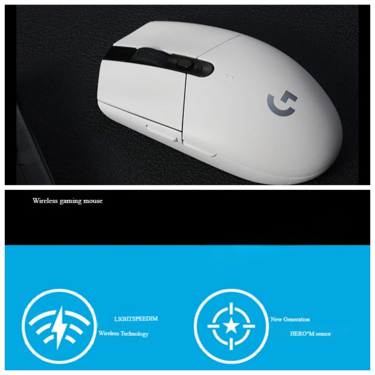 O mouse para jogos sem fio logitechG304 / G305 é projetado para jogos de alto desempenho, oferecendo um jogo eficiente e responsivo.