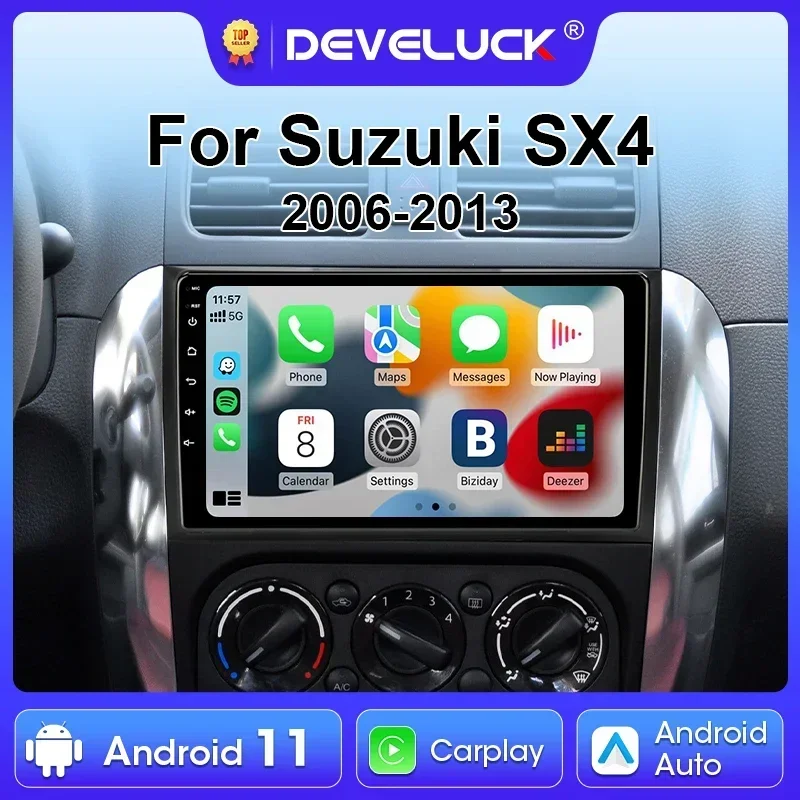 

2 Din Android 12 Car Radio Multimedia Video Player For Suzuki SX4 SX 4 2006-2013 Fiat Sedici 2005-2014 Navigation GPS 4G Carplay