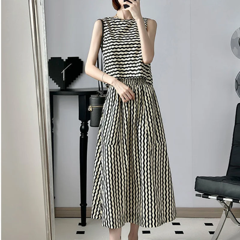 

2025 Summer New Dress Two-piece Set for Women 2025 Summer New Simple Elegant Korean High-end Fashion Trendy Dress Set for Women