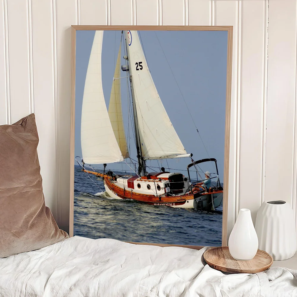 Sailing Boat Classic Movie Posters Vintage Room Bar Cafe Decor Stickers Wall Painting