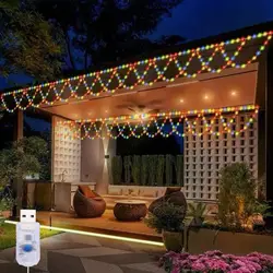 4m ao ar livre beirais luzes led luzes de fadas corda decoração da sala luzes da corda led luz de tira luzes decoração luzes da noite