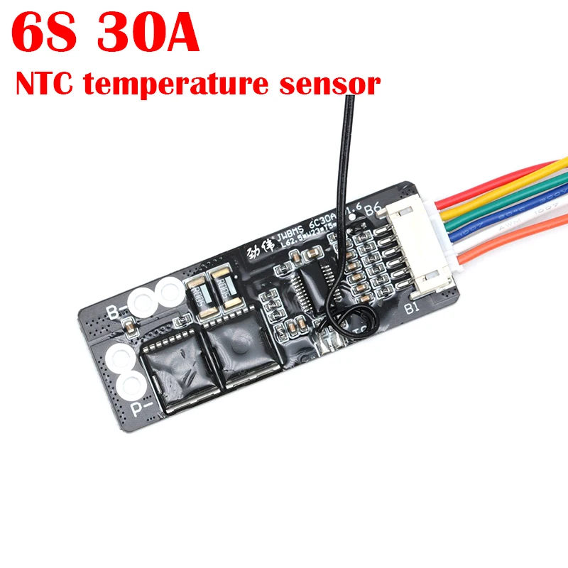 Imagem -02 - Placa de Proteção da Bateria do Lítio Sensor de Ntc para a Arruela Elétrica Broca do Carro Li-íon 6s 7s 10s 30a 40a 50a 24v 25.2v 29.4v 36v Bms