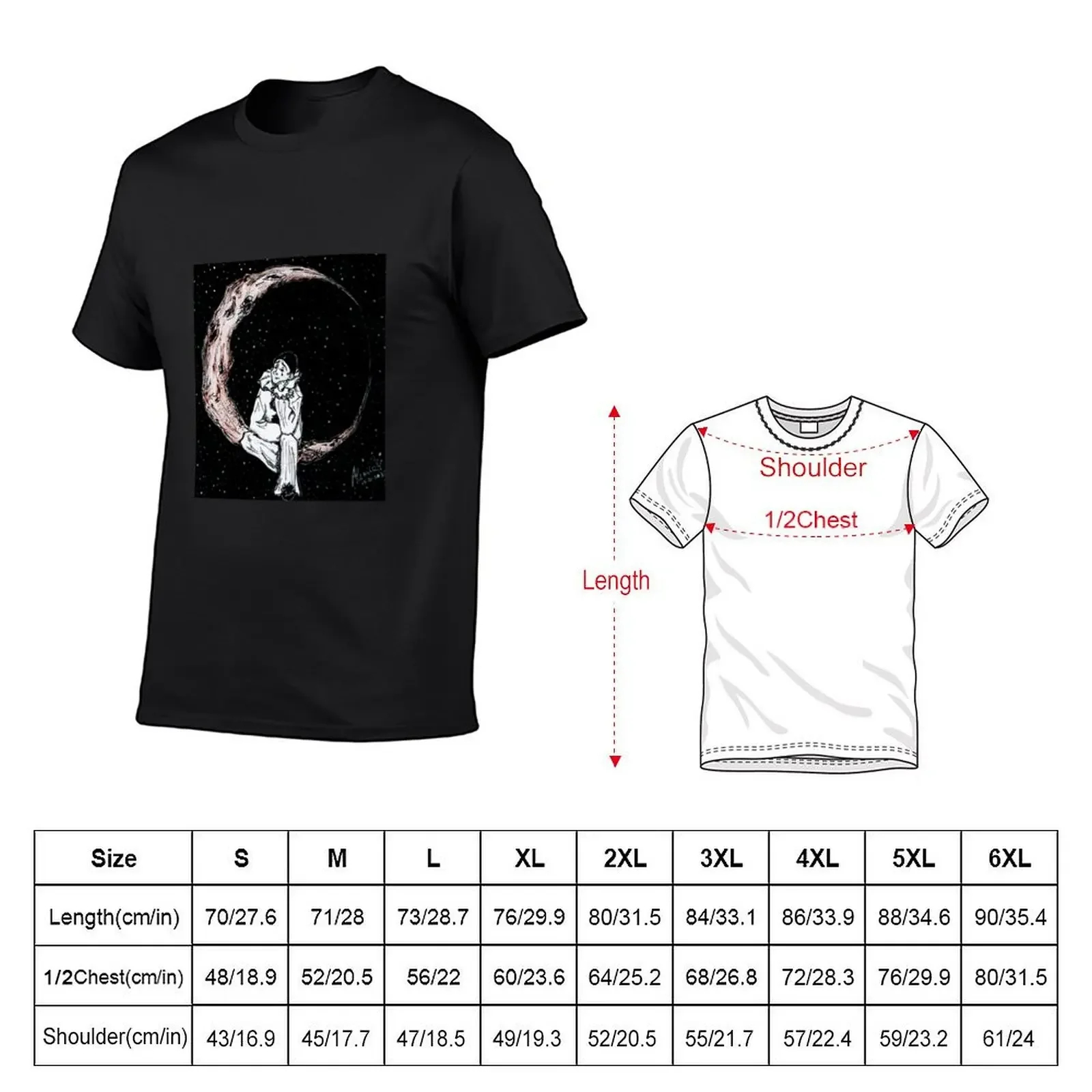 Pierrot T-Shirt shirts graphic tee heavyweights t shirts for men cotton Unisex  Men Women Tees Cotton vintage