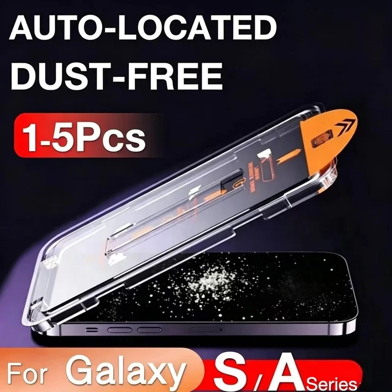 1-5PCS Dust Free Easy Installation Screen Protector For Samsung A57 5G A37 S26 S25 S24 Ultra A55 A56 A17 A16 A07 A06 A54 Glass