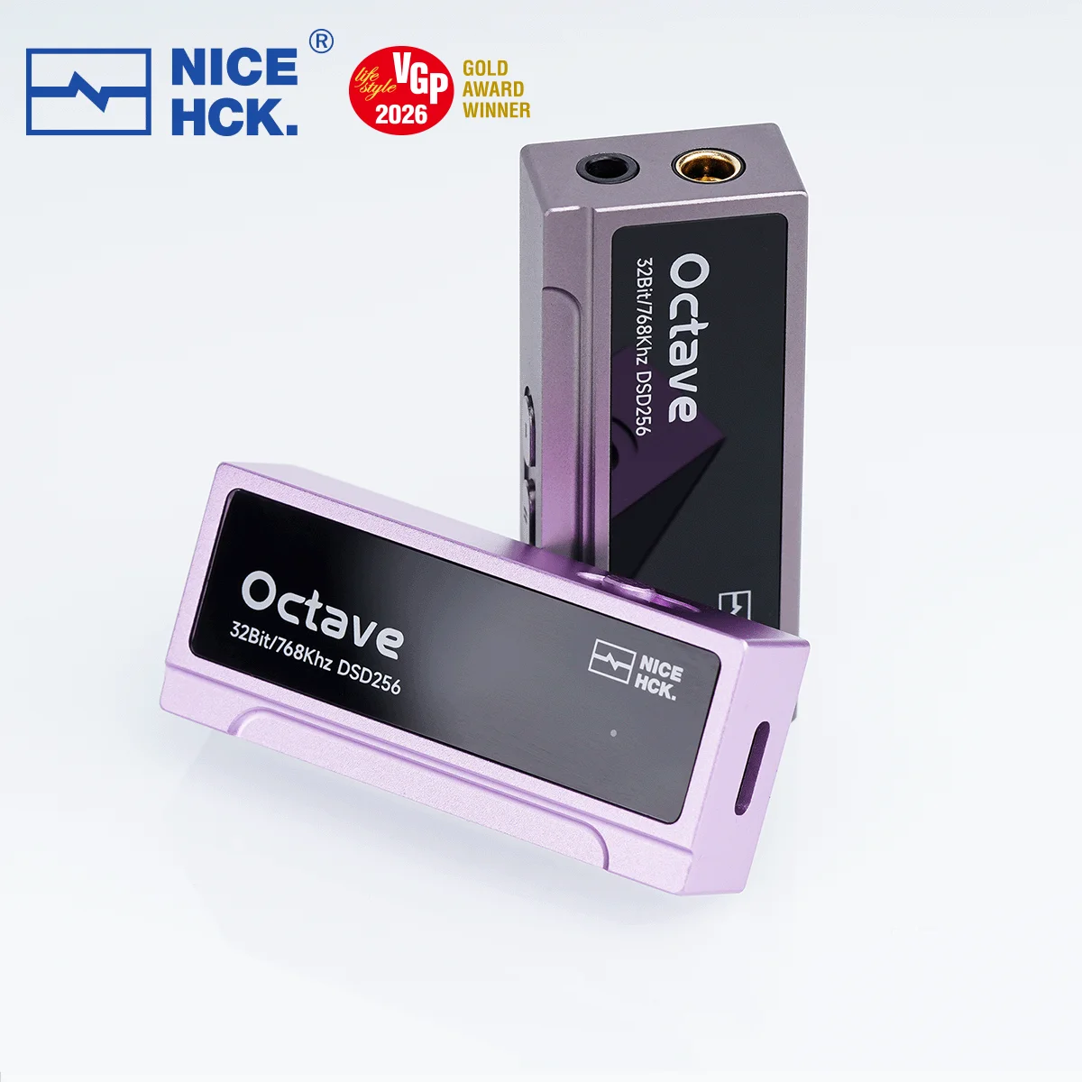 NICEHCK Octave HiFi AMP Tipe-C Amplifier Headphone DAC Portabel Chip Decoding ES9039Q2M Dual SGM8262 Op-Amp Output 3.5mm 4.4mm