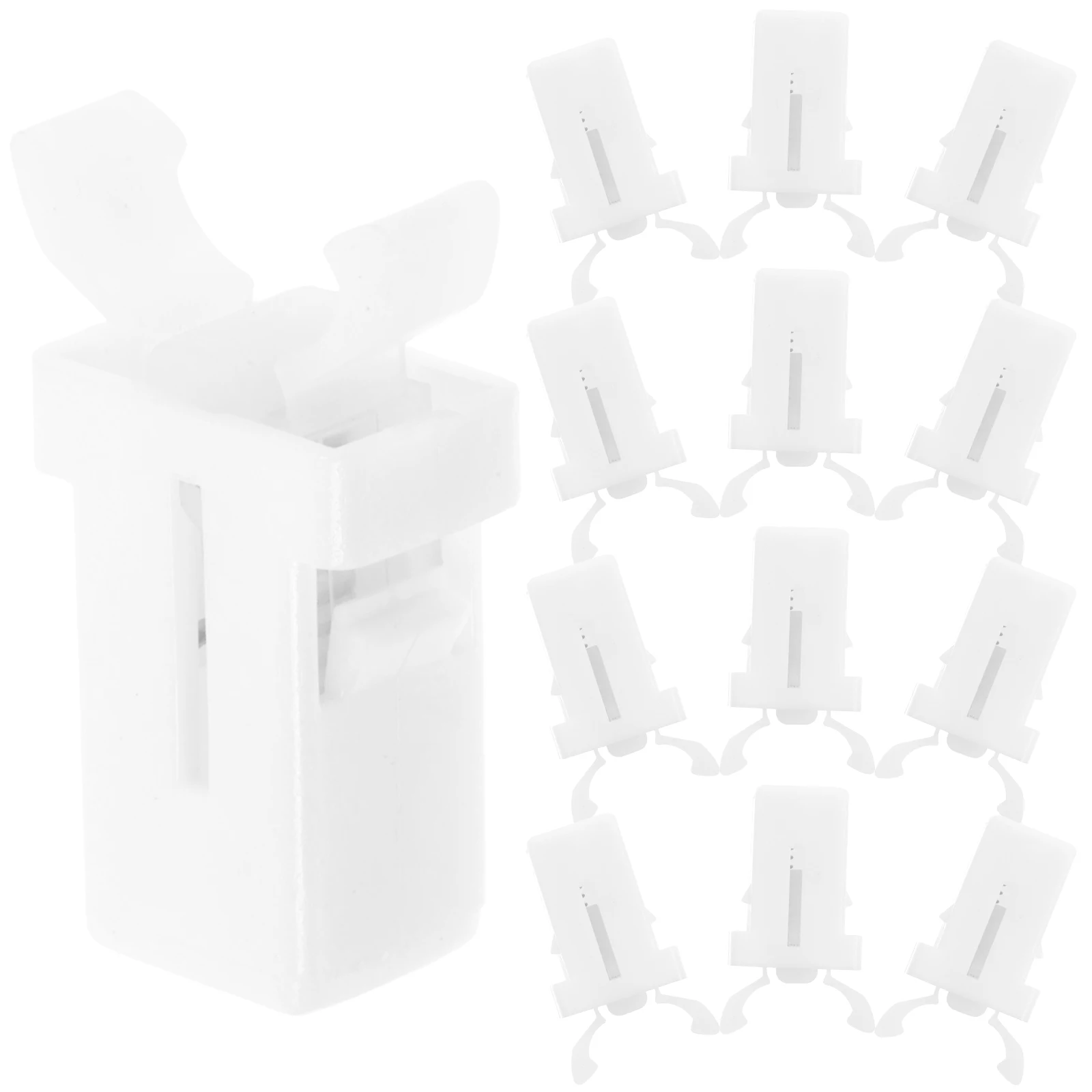 

20pcs Self-locking Spring Buckle White Trash Can Switch Replacement Lid Lock Plastic Lock Garbage Bin Spare Parts Home Supplies