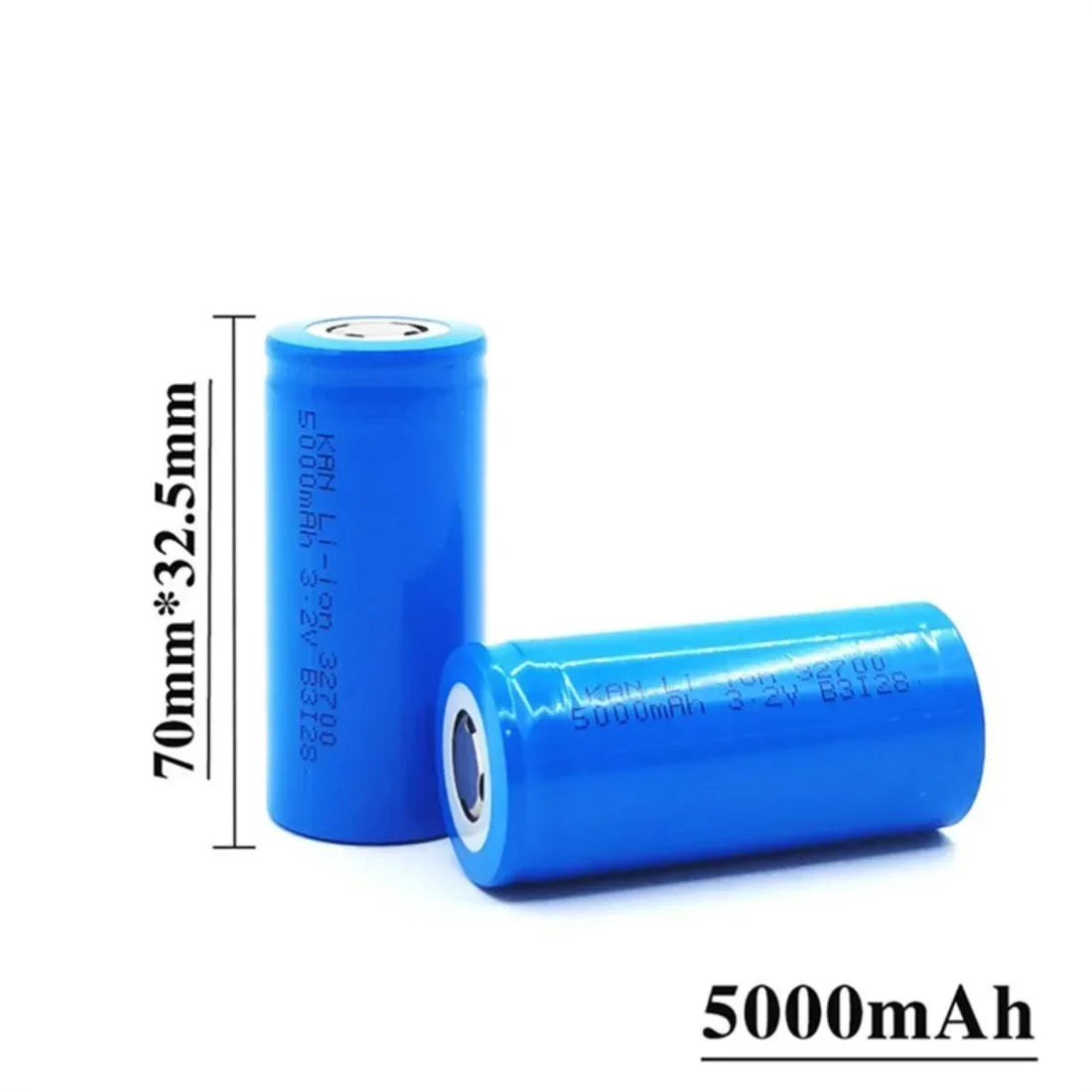 new 32700 LiFePO4 Battery 3.2V 5000mAh 35A Continuous Discharge 55A Max For High Power Flashlights