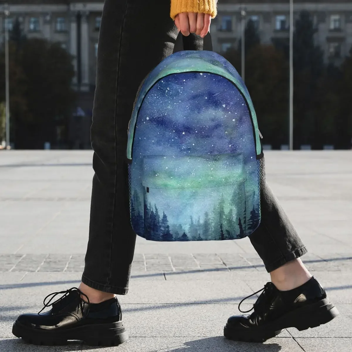 Sac à dos Galaxy aurores boréales pour garçons et filles, cartable d'école pour enfants, sac à dos de voyage, sac initié, grande capacité, mode