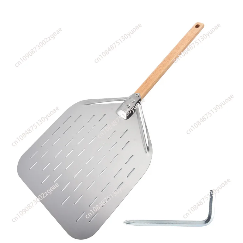 1PC Hollow Pizza Cake Shovel Stainless Steel Wooden Handle Oven Shovel Pizza Flip Kitchen Baking Tools Bakeware